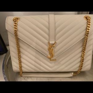 ysl white envelope bag